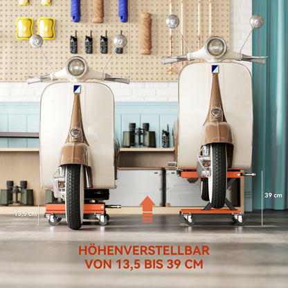 Motorcycle Lift 500 kg Load Motorcycle Lift 135-390 mm Adjustable Height Mounting Stand Bike Repair Scissor Lift in Garage & Outdoor Areas