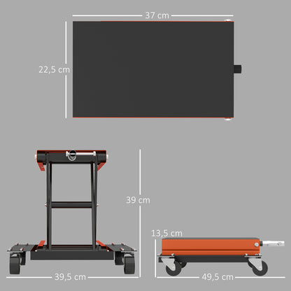 Motorcycle Lift 500 kg Load Motorcycle Lift 135-390 mm Adjustable Height Mounting Stand Bike Repair Scissor Lift in Garage & Outdoor Areas