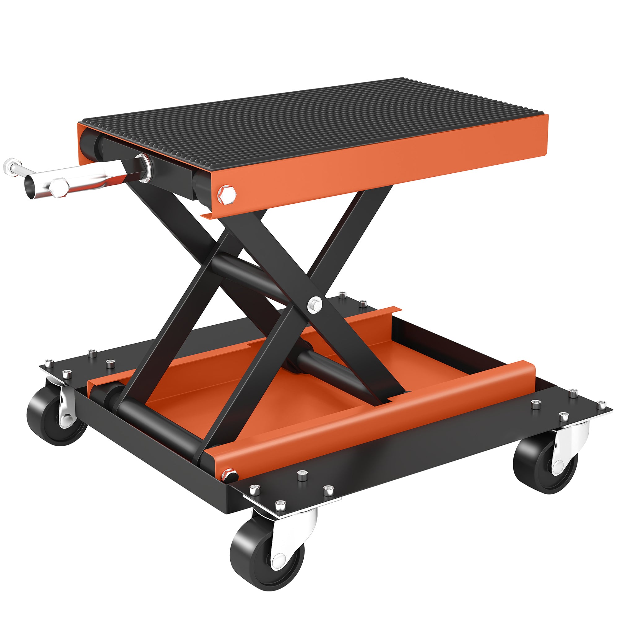 Motorcycle Lift 500 kg Load Motorcycle Lift 135-390 mm Adjustable Height Mounting Stand Bike Repair Scissor Lift in Garage & Outdoor Areas