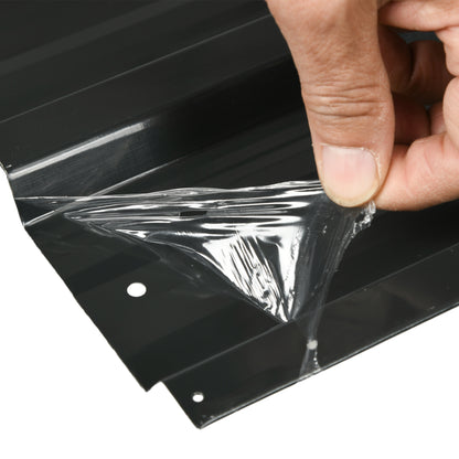 12 Pieces Trapezoidal Sheet 129x45cm 7m² Galvanized Roof Sheet 0.25 mm Weatherproof Profile Sheet Galvanized Steel Roof Panels Steel Sheet Corrugated Panels for Roof Tool Shed Carport Dark Grey