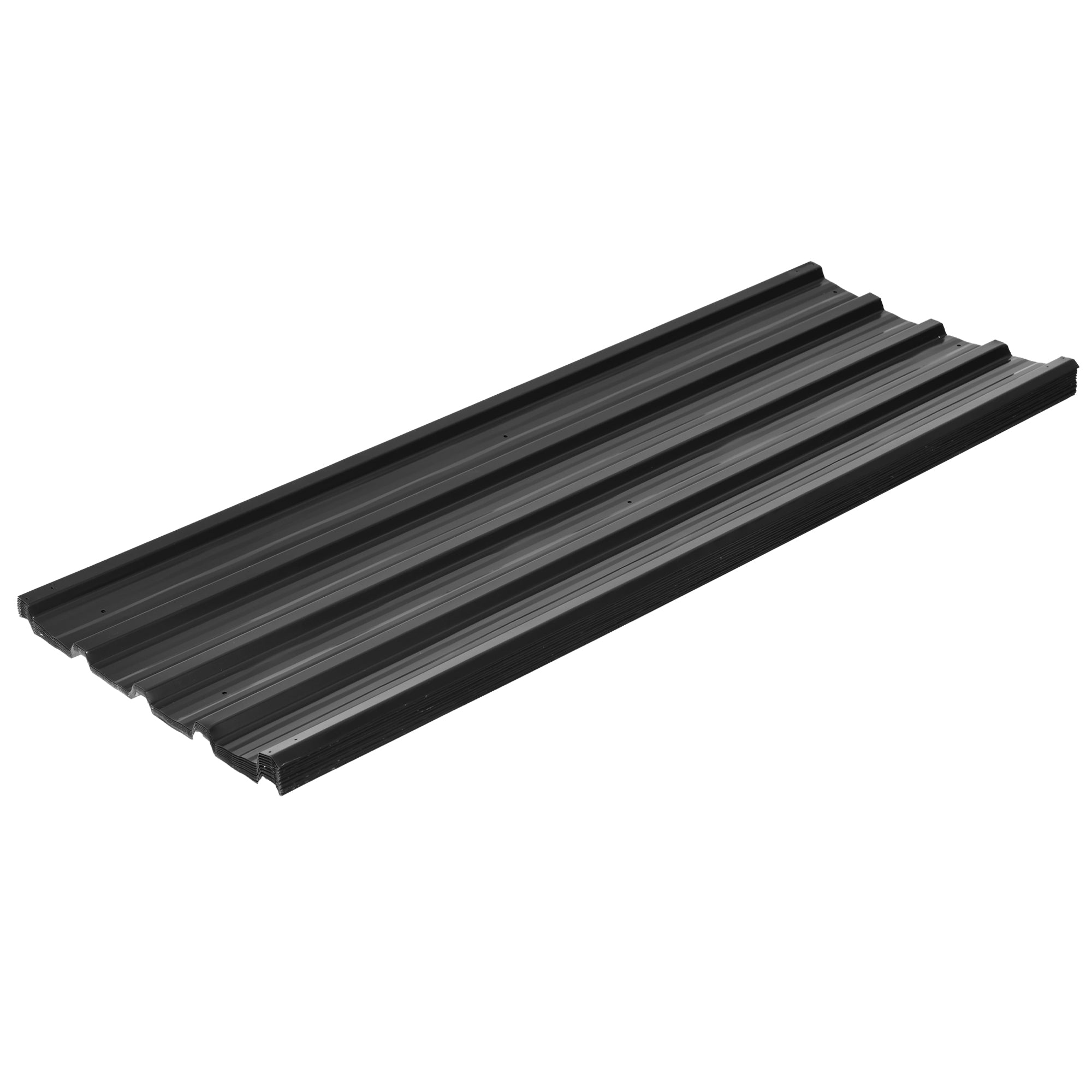 12 Pieces Trapezoidal Sheet 129x45cm 7m² Galvanized Roof Sheet 0.25 mm Weatherproof Profile Sheet Galvanized Steel Roof Panels Steel Sheet Corrugated Panels for Roof Tool Shed Carport Dark Grey