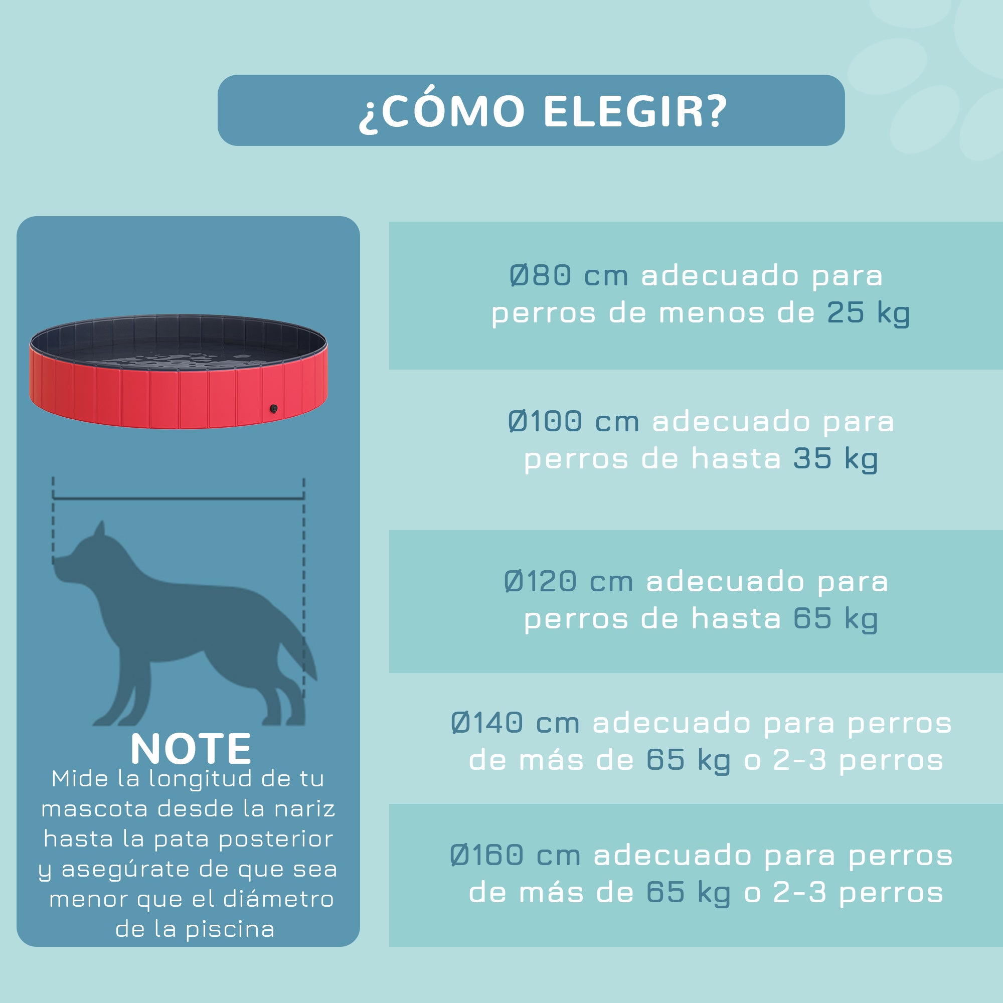Foldable Pool for Dogs Cats Ø160x30cm Portable Pet Bathtub PVC Non-Slip Multiple Uses for Indoors and Outdoors Red