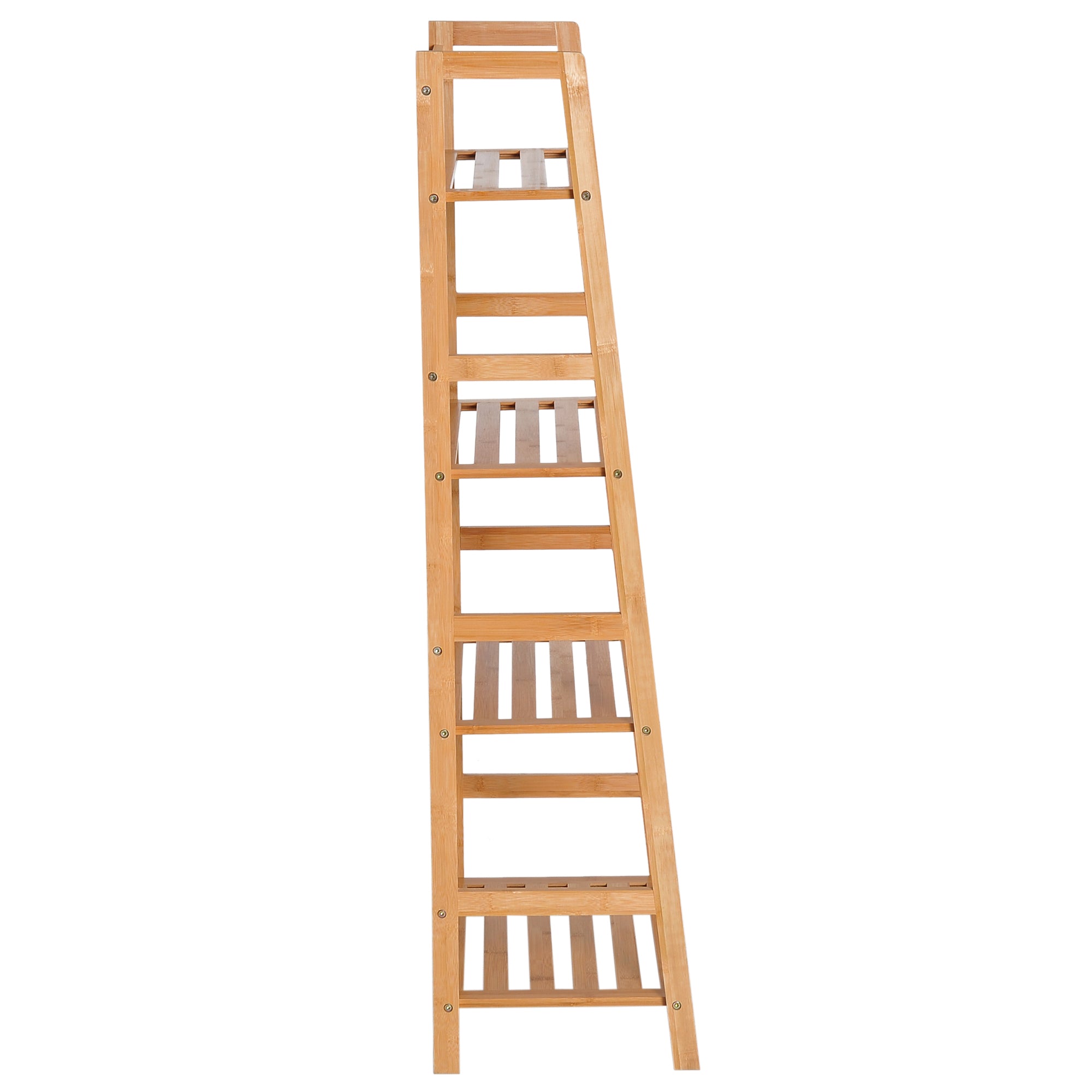 Bookshelf Display Shelf with 4 Tiers Bamboo Storage Shelving Unit for Living Room, Bedroom, Office, Natural