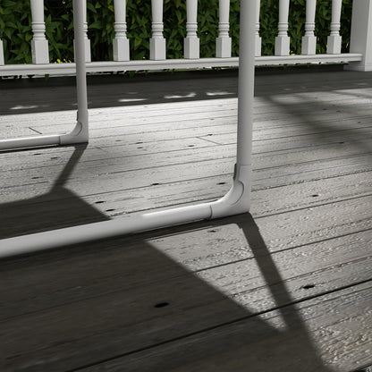 Garden Chair Outdoor Armchair with Cushion Steel Frame for Balcony, Terrace, Garden dim. 62W x 110D x 88H cm Beige