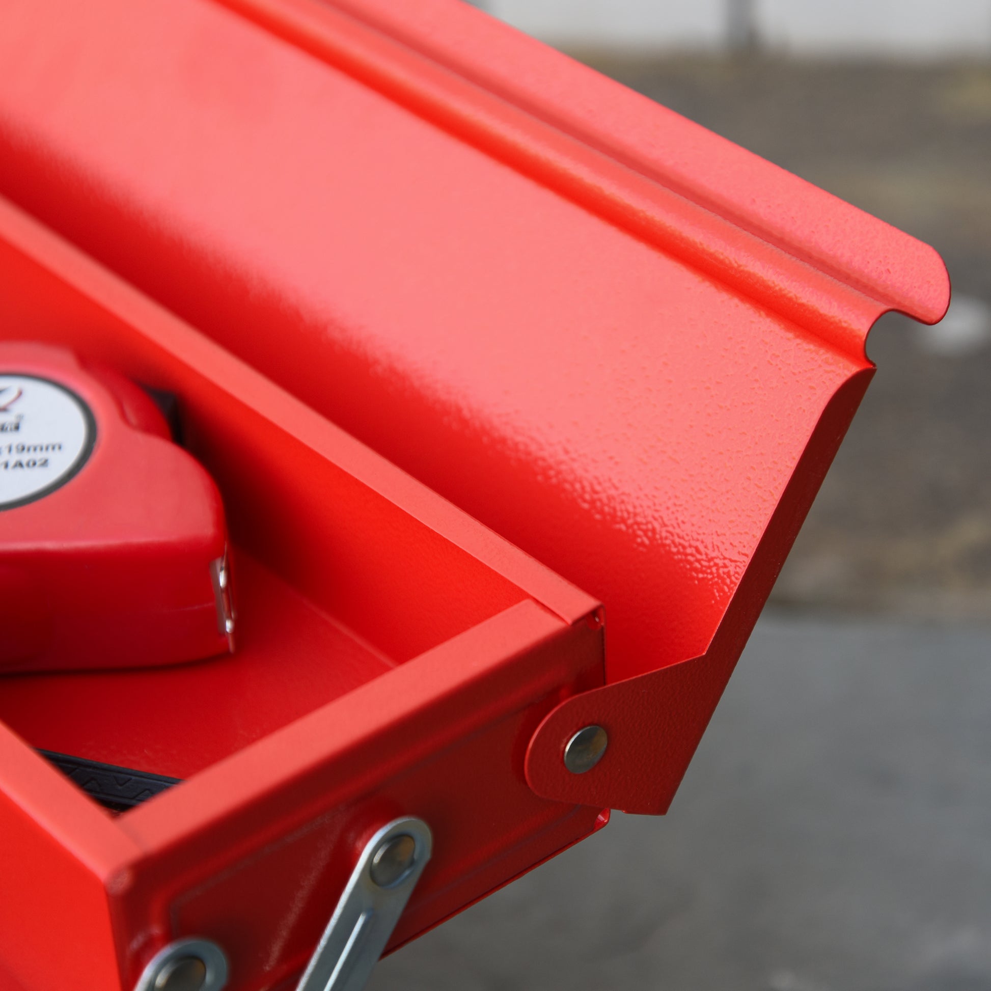 Toolbox Tool Case Assembly Tool Box Empty Space-saving with 5 Compartments Foldable Stable Steel (SPCC) Red 45 x 20 x 34.5 cm