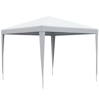 2.7 x 2.7m White Metal Epoxy Garden Gazebo with High Density PE Fabric