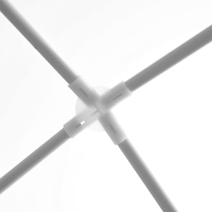 2.7 x 2.7m White Metal Epoxy Garden Gazebo with High Density PE Fabric