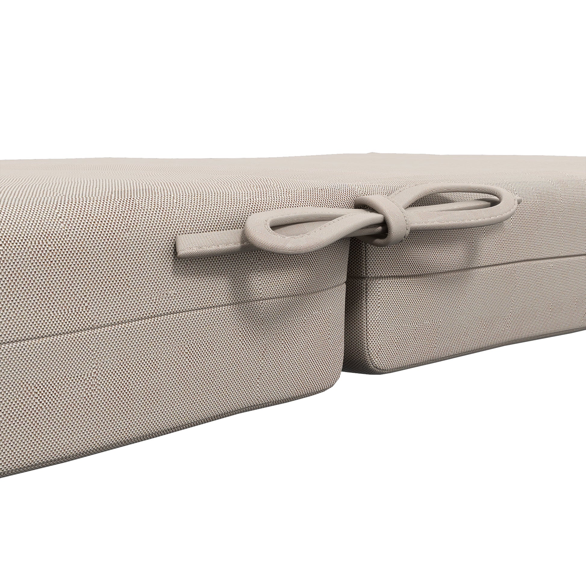 Set of 2 Outdoor Cushions for Chair with Backrest and 8cm Padding, size 112L x 51W cm, Beige