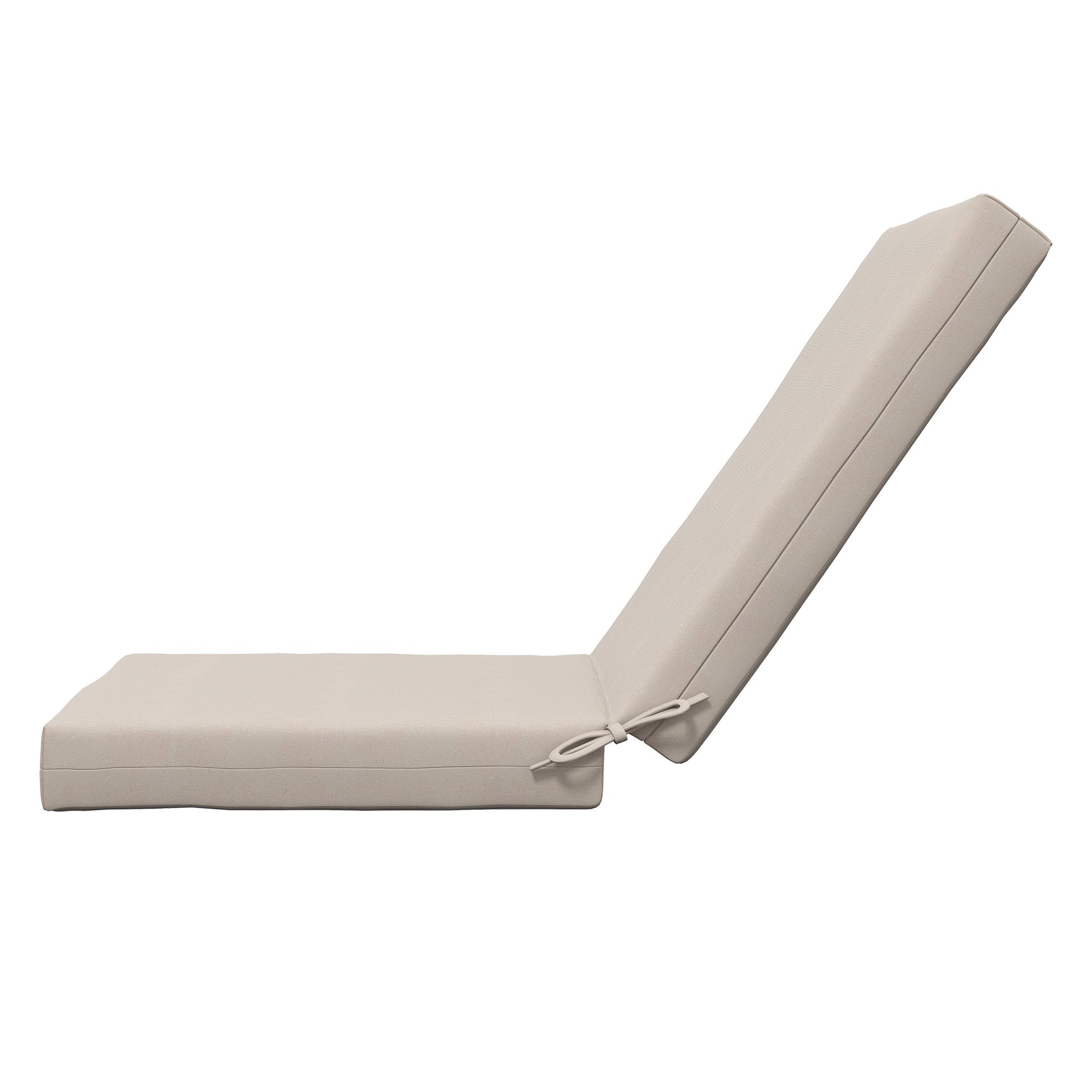 Set of 2 Outdoor Cushions for Chair with Backrest and 8cm Padding, size 112L x 51W cm, Beige