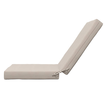 Set of 2 Outdoor Cushions for Chair with Backrest and 8cm Padding, size 112L x 51W cm, Beige