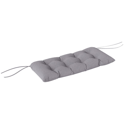 Bench Cushion 105 x 46 x 12.5 cm Seat Cushion with Straps, Outdoor Chair Cushion, Water-Resistant Seat Cushion UPF50+, Seat Pad, Seat Pillow, Bench Pad for Garden Furniture, Bench, Gray