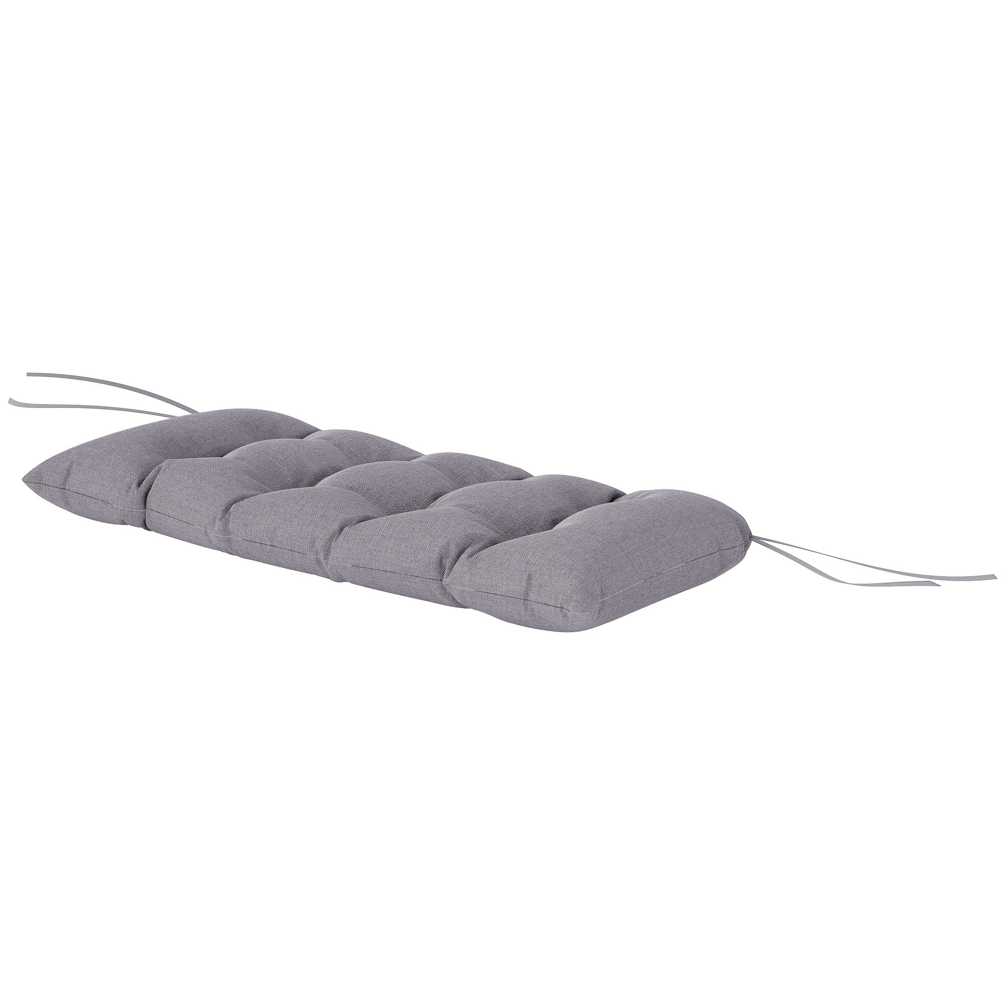 Bench Cushion 105 x 46 x 12.5 cm Seat Cushion with Straps, Outdoor Chair Cushion, Water-Resistant Seat Cushion UPF50+, Seat Pad, Seat Pillow, Bench Pad for Garden Furniture, Bench, Gray