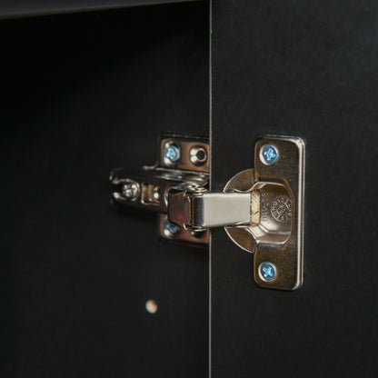 Sideboard Chest of Drawers with Drawer, 2 Push-Click Doors, Storage Cabinet with Adjustable Shelf, Drawer Cabinet for Kitchen, Living Room 79 x 36 x 74 cm Black