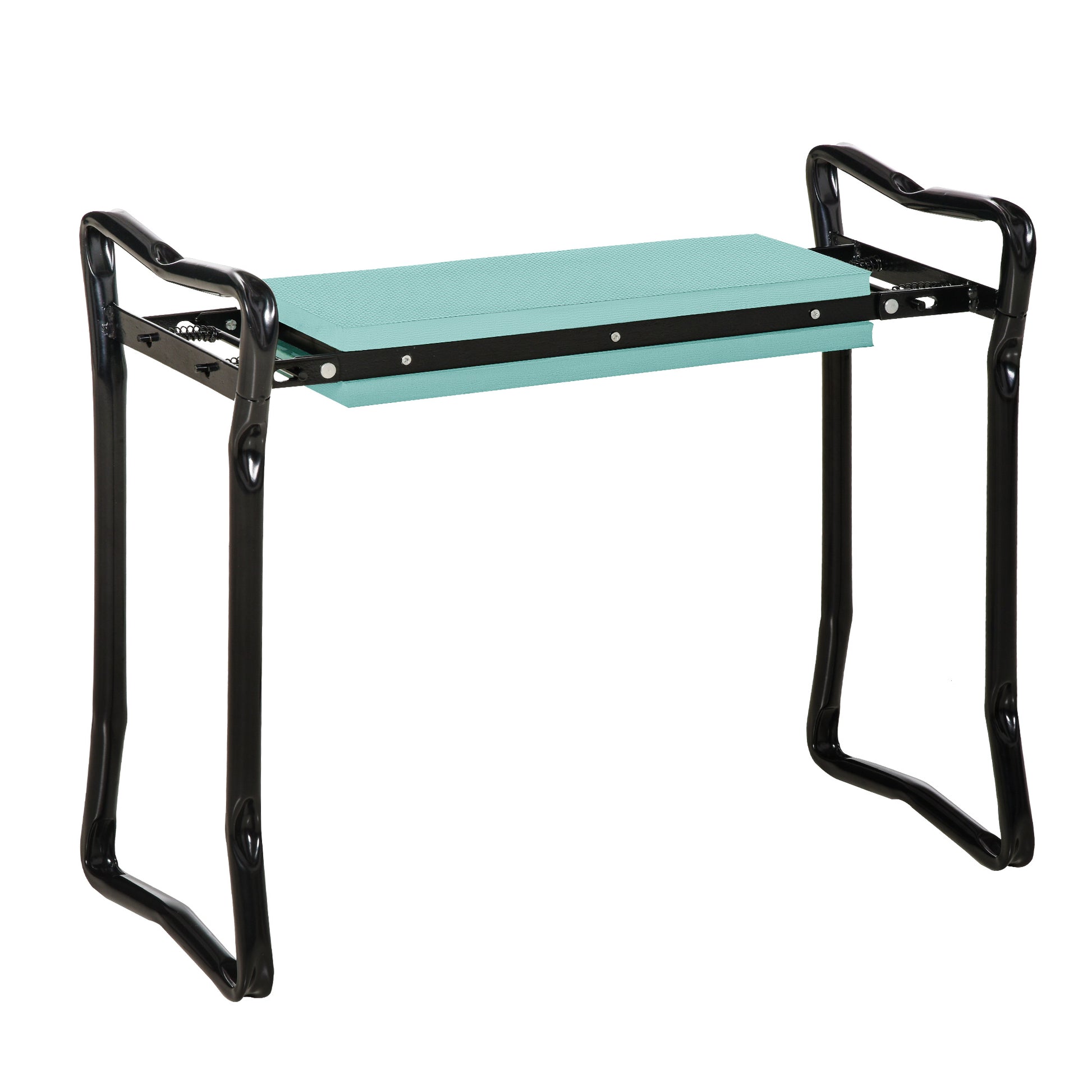 Folding Garden Knee Bench Garden Stool Tool Bags Padding Knee Aid Supports up to 150 kg Work Stool Garden Bench for Kneeling & Sitting 58 x 28 x 49cm Dark Green