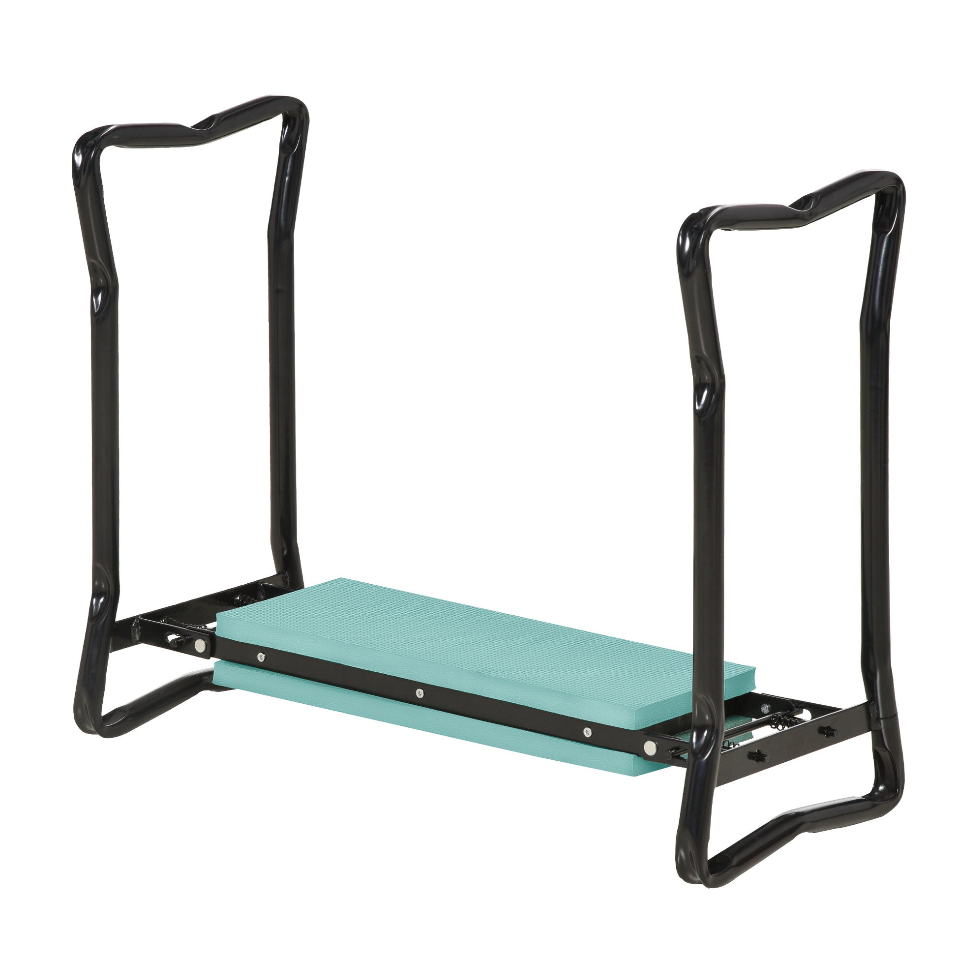 Folding Garden Knee Bench Garden Stool Tool Bags Padding Knee Aid Supports up to 150 kg Work Stool Garden Bench for Kneeling & Sitting 58 x 28 x 49cm Dark Green