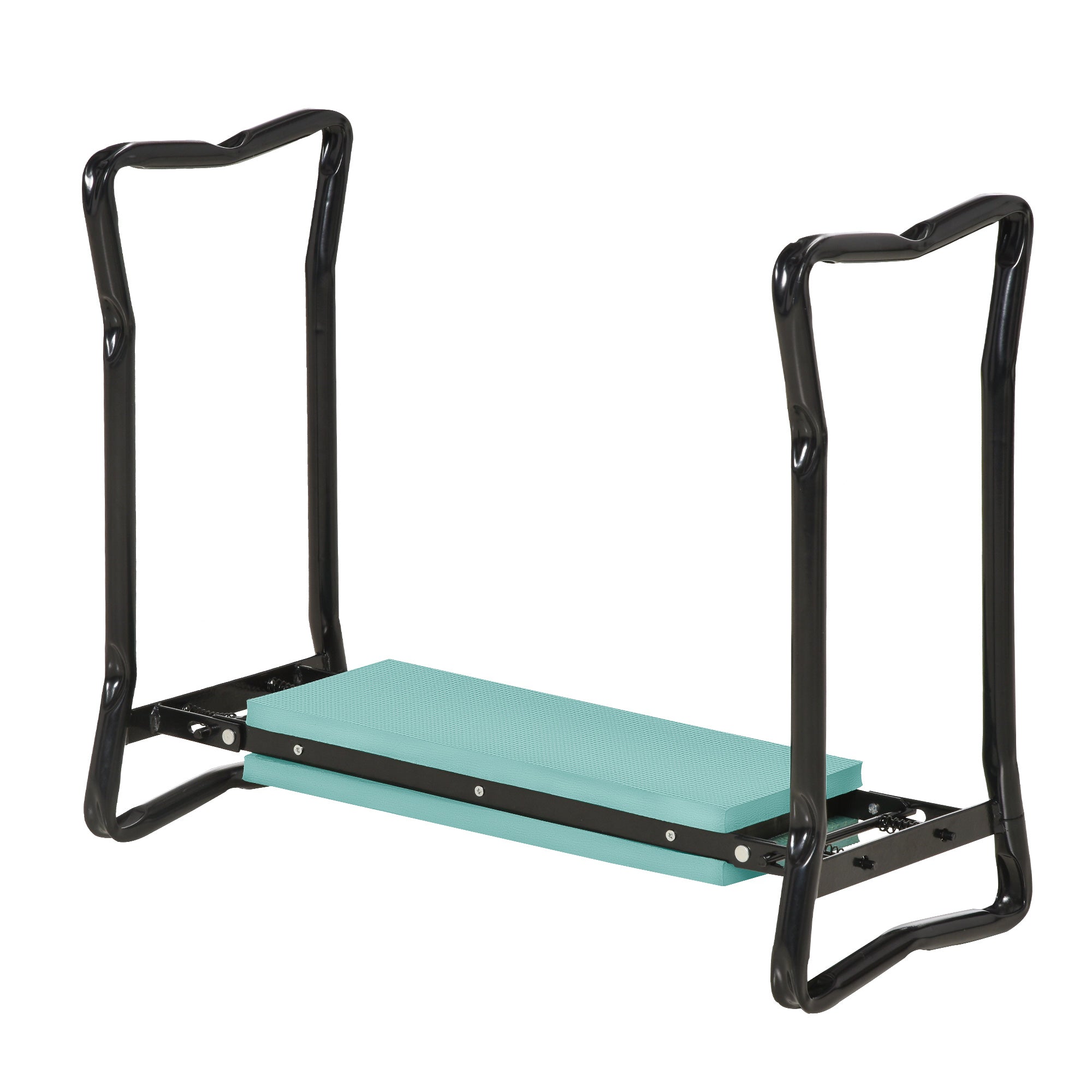 Folding Garden Knee Bench Garden Stool Tool Bags Padding Knee Aid Supports up to 150 kg Work Stool Garden Bench for Kneeling & Sitting 58 x 28 x 49cm Dark Green