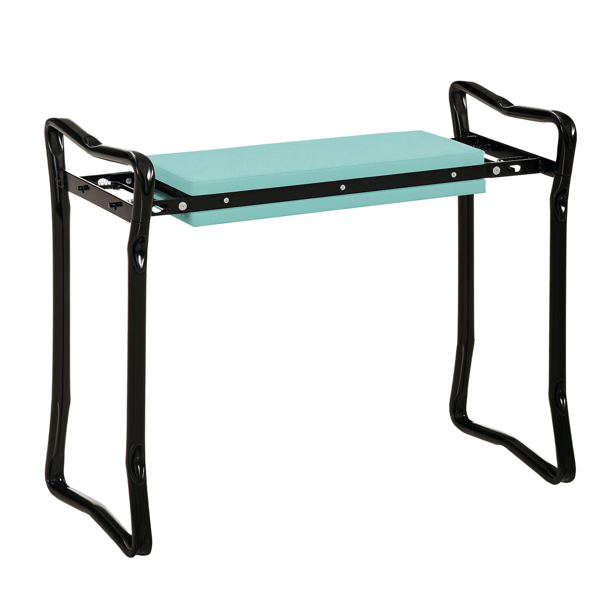 Folding Garden Knee Bench Garden Stool Tool Bags Padding Knee Aid Supports up to 150 kg Work Stool Garden Bench for Kneeling & Sitting 58 x 28 x 49cm Dark Green