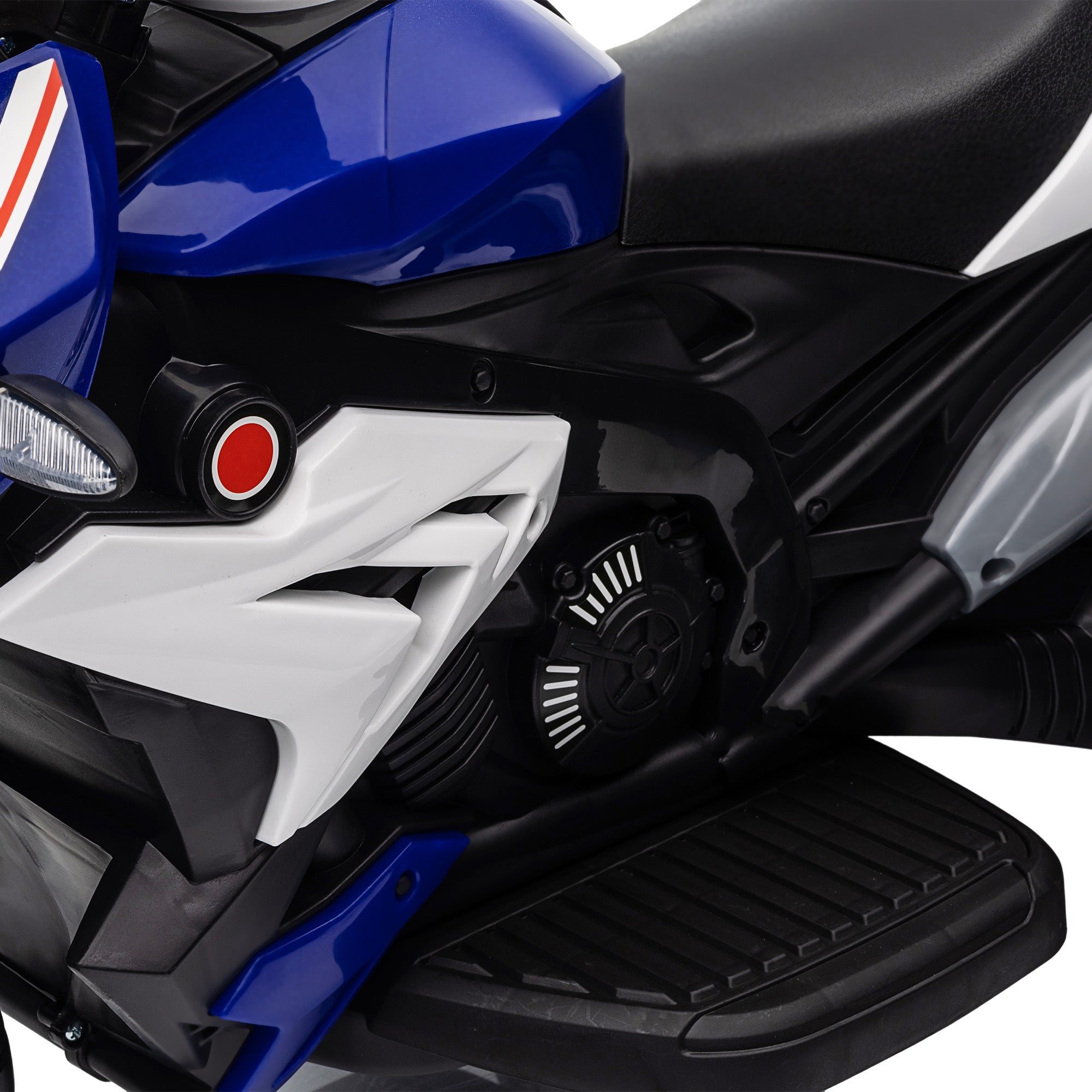 Children's Electric Motorcycle with 3 Wheels Trimotor for Kids 3+ Years with 6V Rechargeable Battery Music Horn Headlights 86x42x52 cm Black and Blue