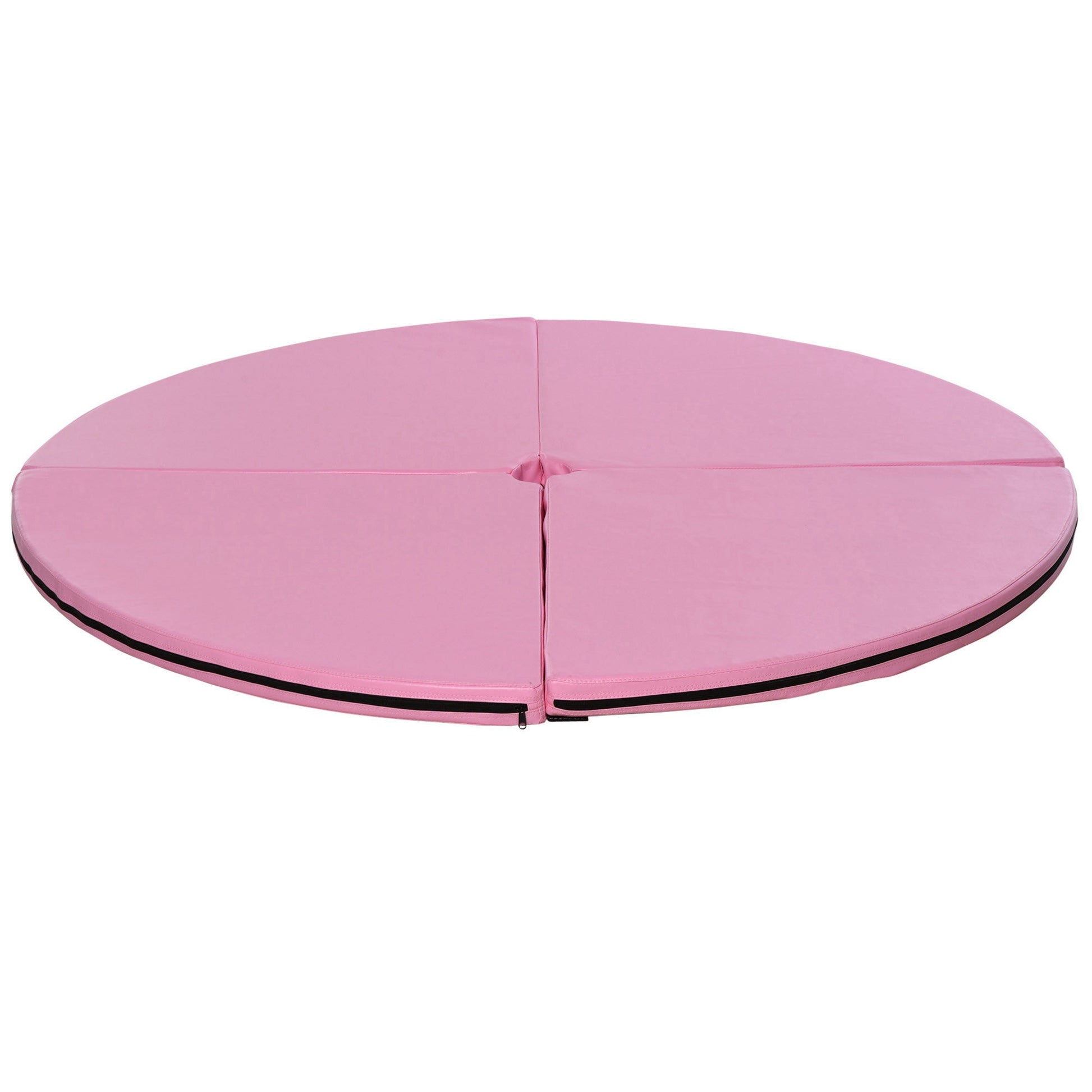 Foldable Pole Dance Mat - Pole Dance Mat - Ø 150 cm Thickness 5 cm - Pink plastic covering