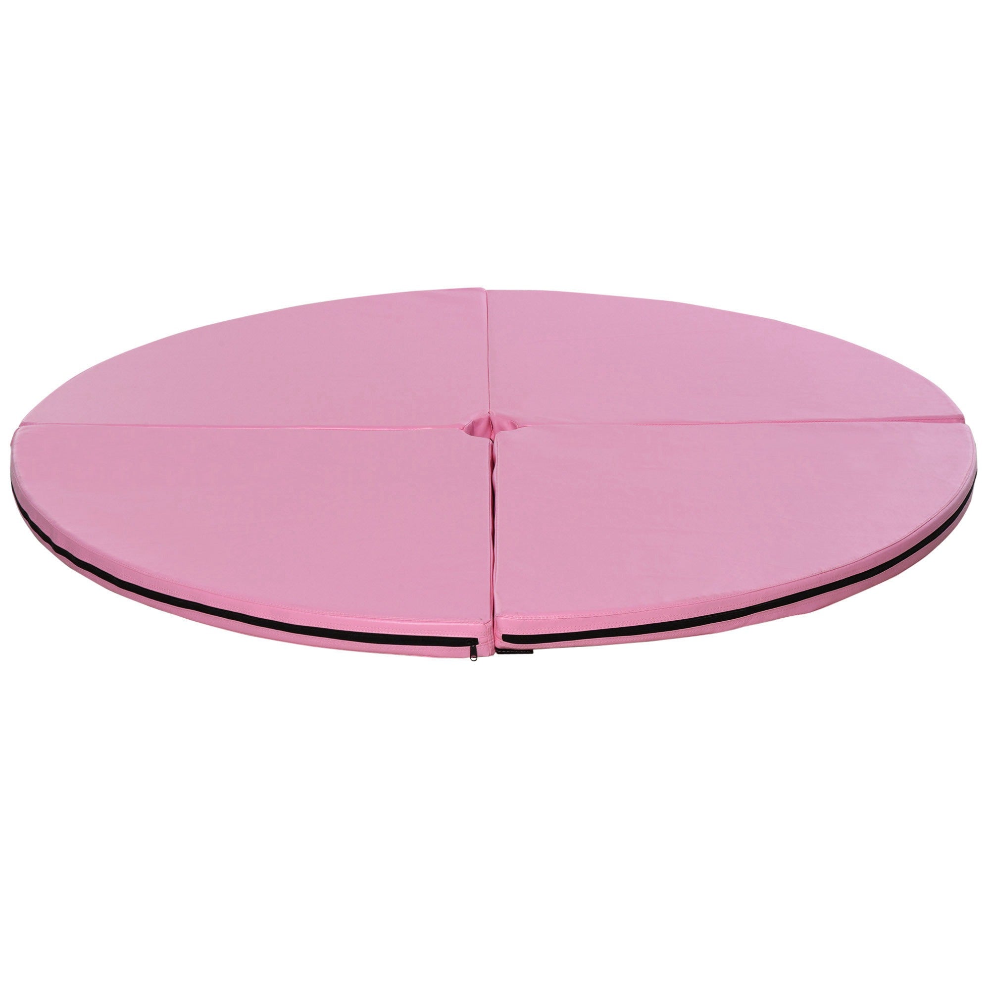 Foldable Pole Dance Mat - Pole Dance Mat - Ø 150 cm Thickness 5 cm - Pink plastic covering