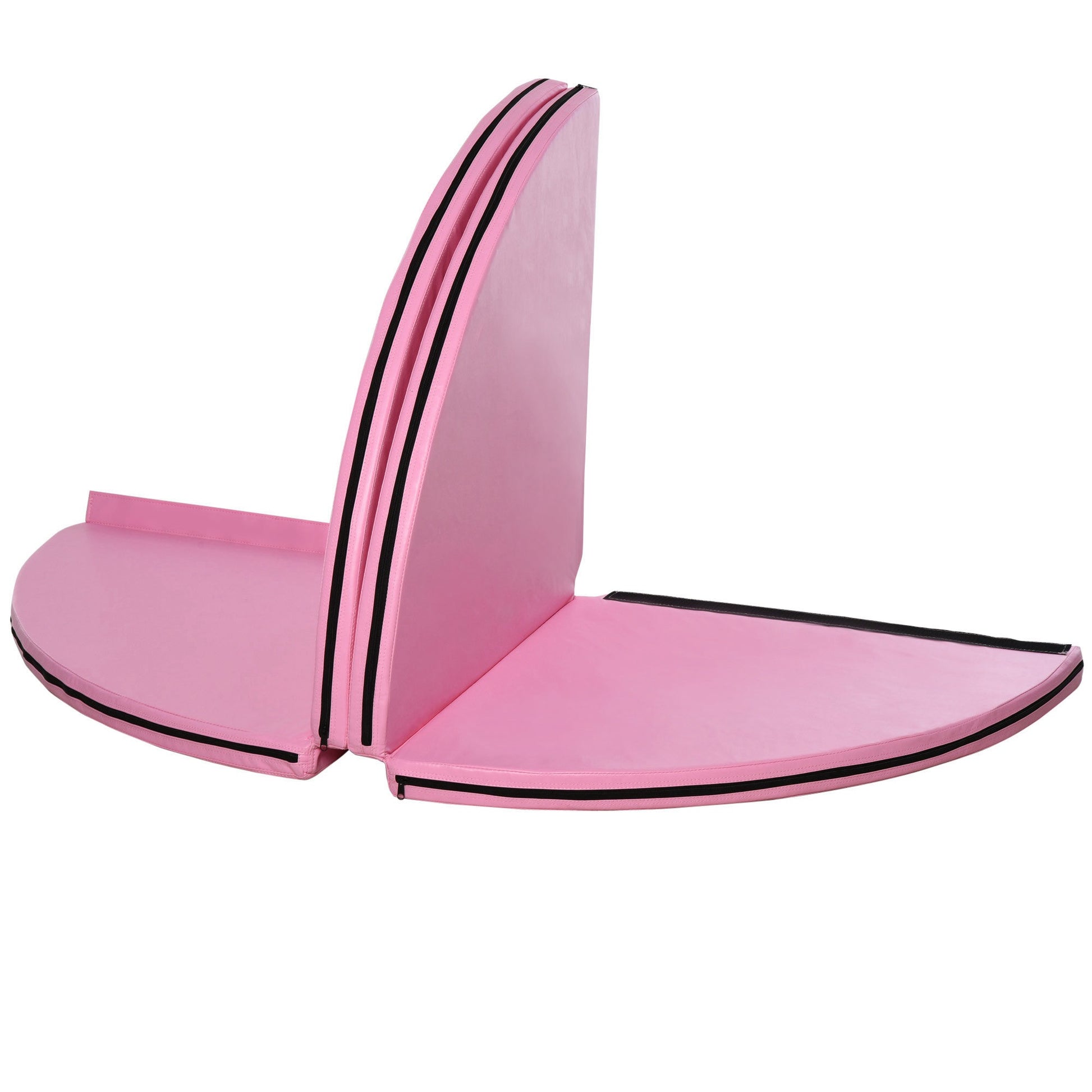 Foldable Pole Dance Mat - Pole Dance Mat - Ø 150 cm Thickness 5 cm - Pink plastic covering
