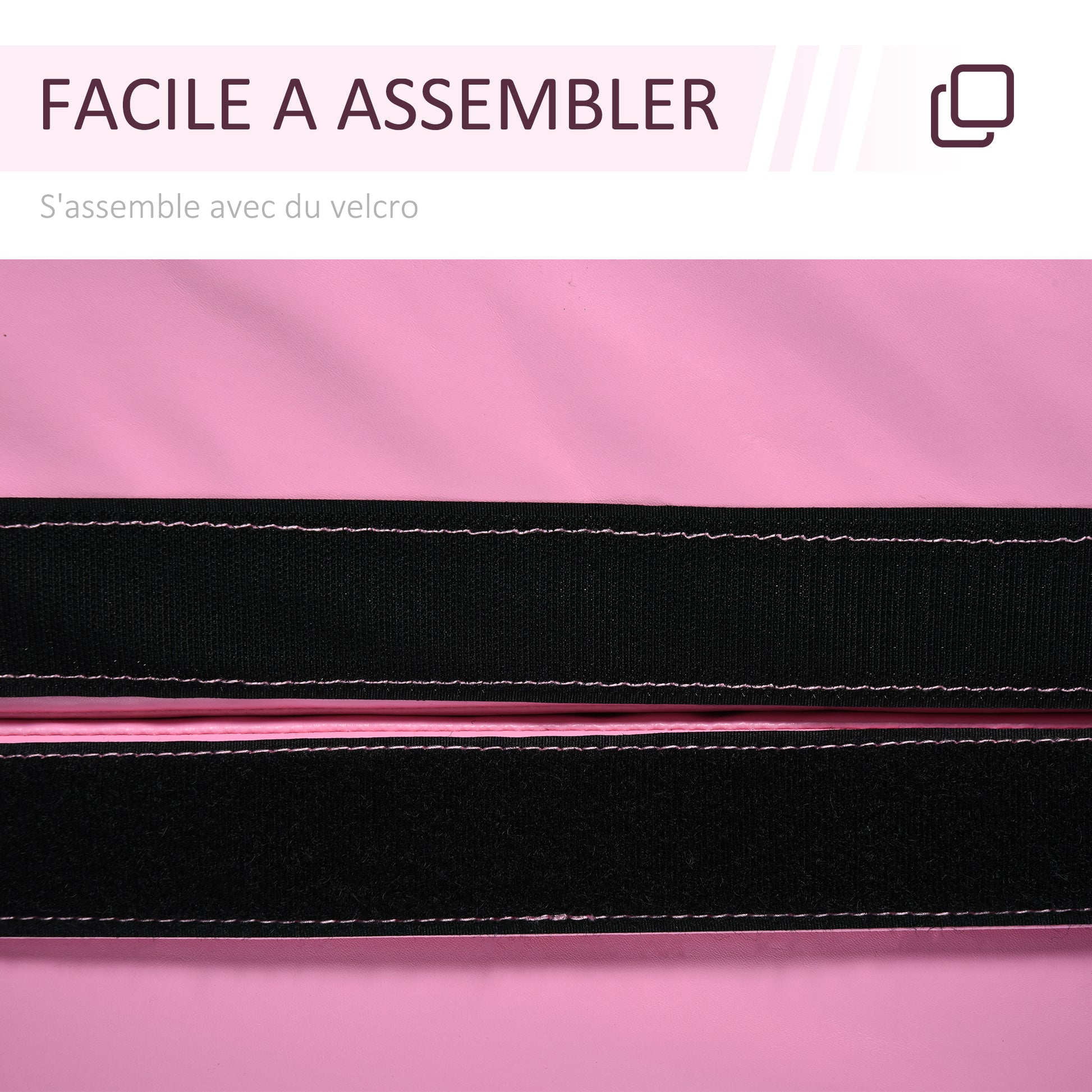 Foldable Pole Dance Mat - Pole Dance Mat - Ø 150 cm Thickness 5 cm - Pink plastic covering