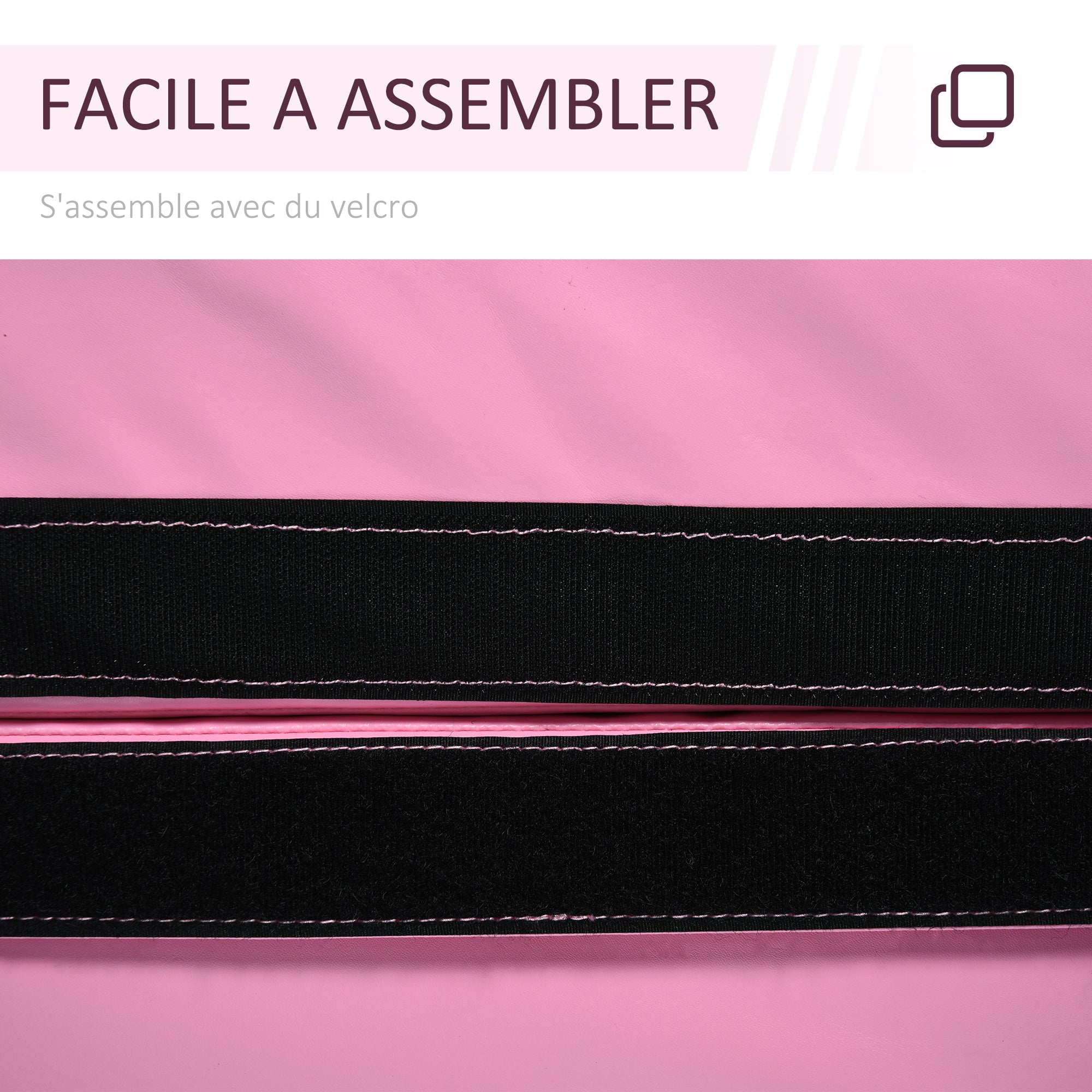 Foldable Pole Dance Mat - Pole Dance Mat - Ø 150 cm Thickness 5 cm - Pink plastic covering