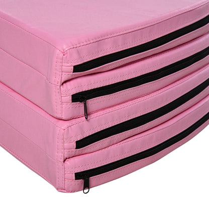 Foldable Pole Dance Mat - Pole Dance Mat - Ø 150 cm Thickness 5 cm - Pink plastic covering