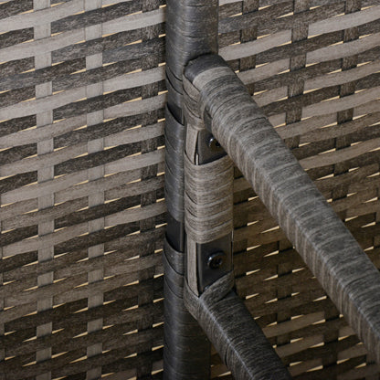 6-piece seating group garden set sofa set patio furniture set lounge, polyrattan, gray