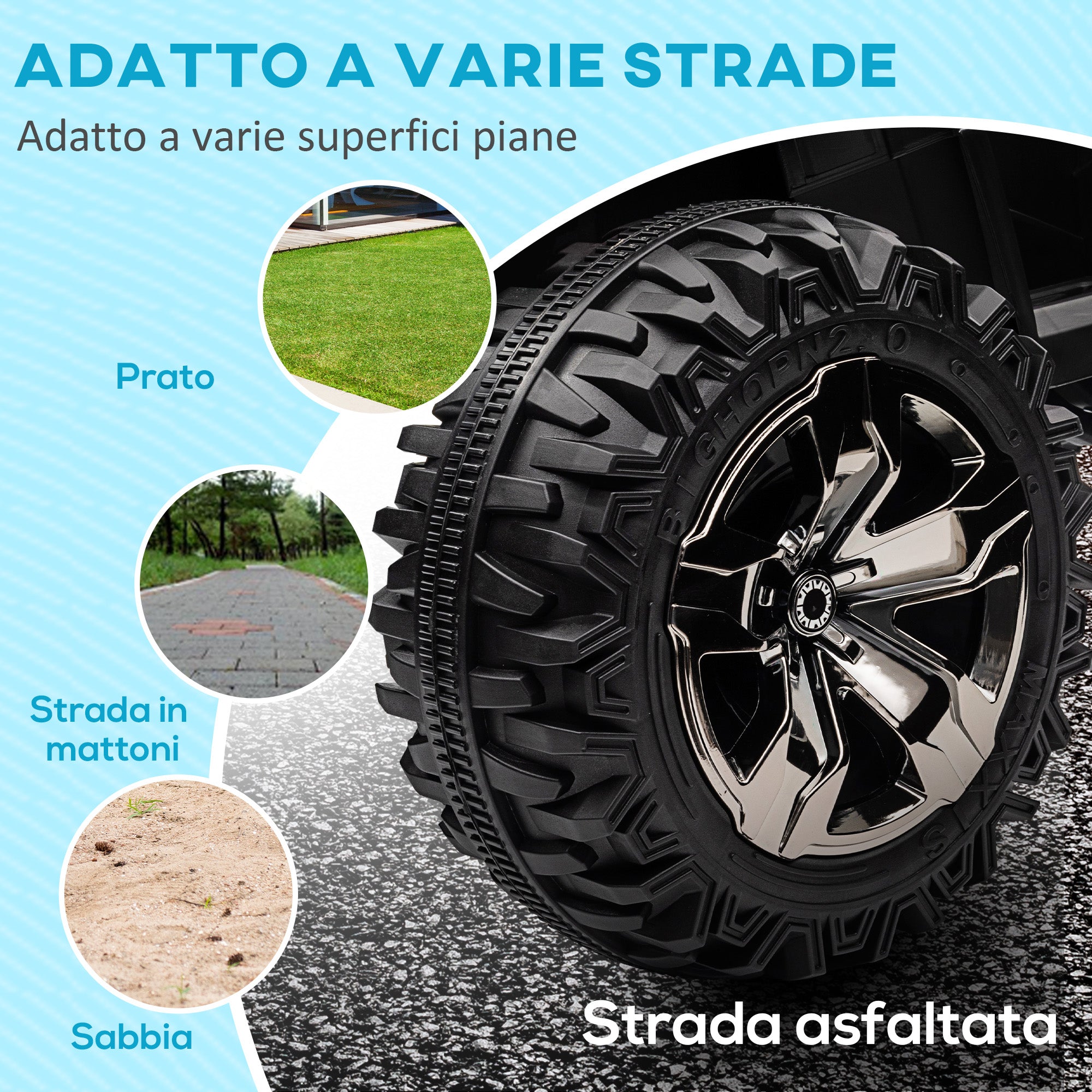 12V Electric Quad for Kids 3-5 Years 3-8km/h, Kids Electric Car with Music, MP3, USB, TF Card, Headlights and Pedal, in PP and Metal, 100x65x73 cm, Blue