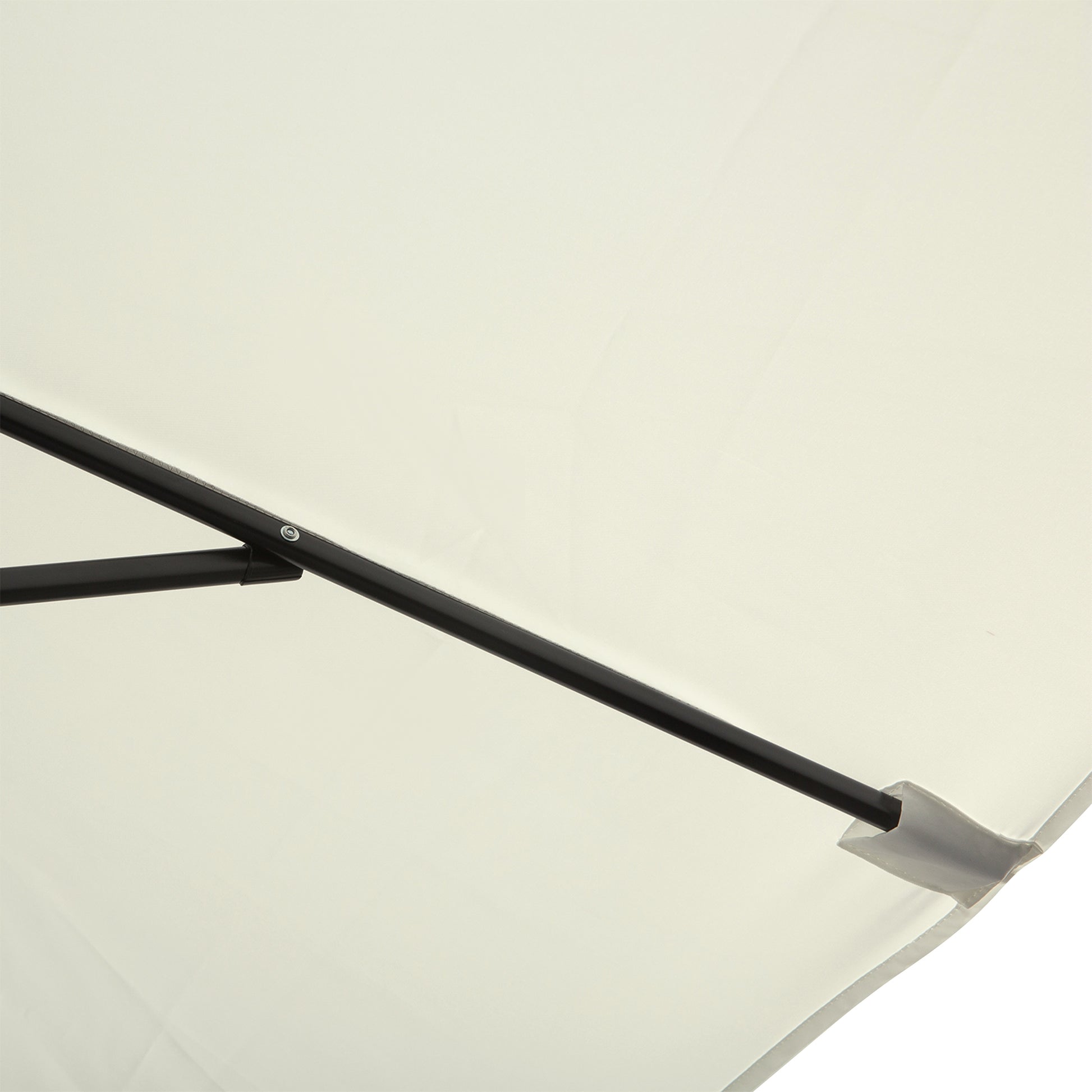 Outdoor Terrace Umbrella 76.77" x 116.14" Garden Parasol with Adjustable Angle Aluminum Pole and Anti-UV Umbrella for Garden Patio Cream