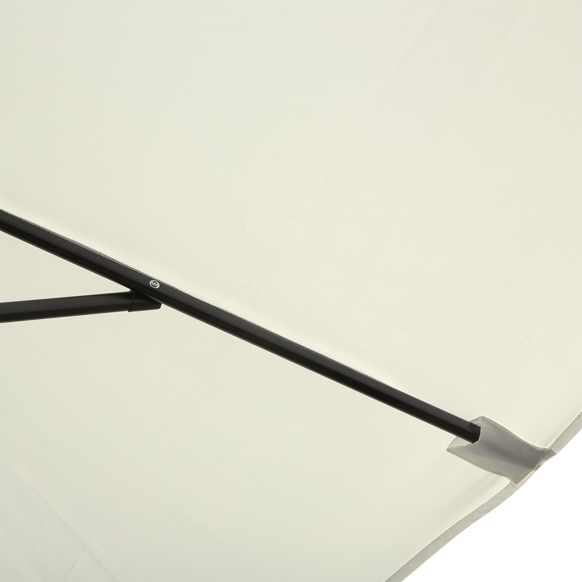 Outdoor Terrace Umbrella 76.77" x 116.14" Garden Parasol with Adjustable Angle Aluminum Pole and Anti-UV Umbrella for Garden Patio Cream