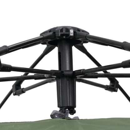 Pop Up Camping Tent 3-4 Person Dome Tent Waterproof Lightweight Ventilated Easy to Assemble 2 Large Doors 2.6L x 2.6W x 1.5H m Fiberglass Polyester Oxford Green Gray