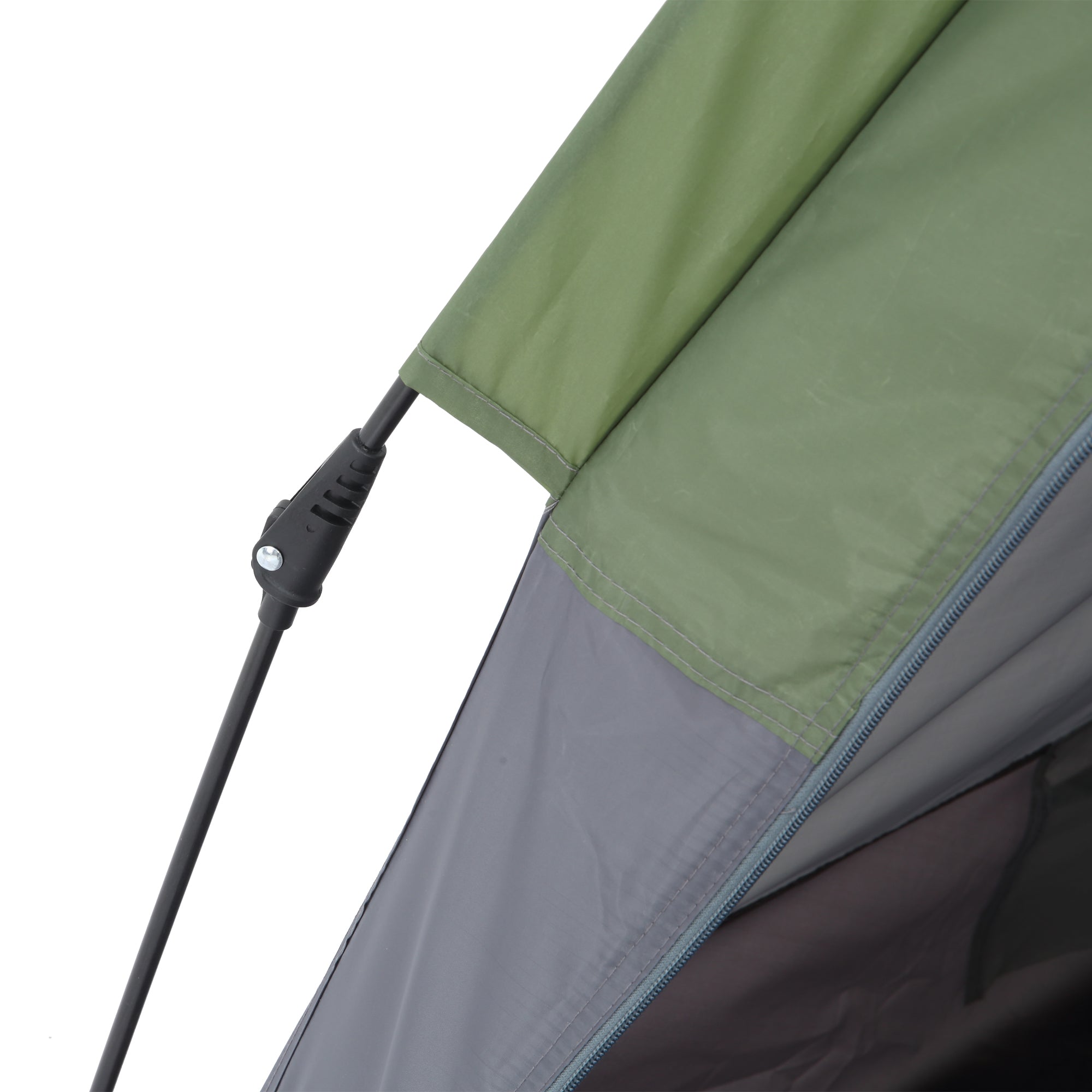 Pop Up Camping Tent 3-4 Person Dome Tent Waterproof Lightweight Ventilated Easy to Assemble 2 Large Doors 2.6L x 2.6W x 1.5H m Fiberglass Polyester Oxford Green Gray