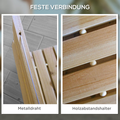 120 cm Garden Path, Rollway Garden Tread Decorative Wooden Tread Made of Pine Wood, for Garden, Balcony, Nature