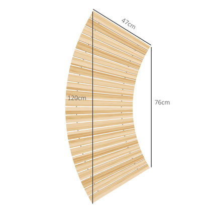 120 cm Garden Path, Rollway Garden Tread Decorative Wooden Tread Made of Pine Wood, for Garden, Balcony, Nature