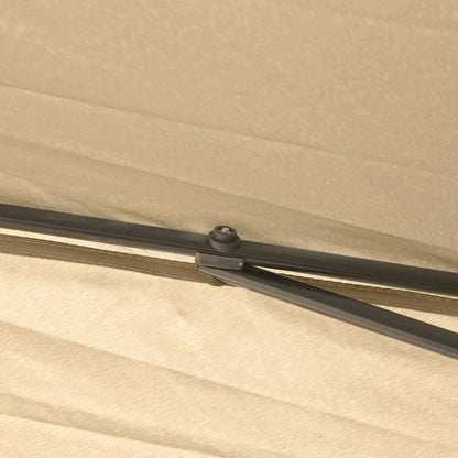 Pavilion 3.3x3.3m, Waterproof Winterproof Pop-Up Folding Pavilion with Double Roof, UV Protection, Foldable Party Tent Garden Tent with Side Panels, Bag Garden Pavilion for Camping Garden, Beige