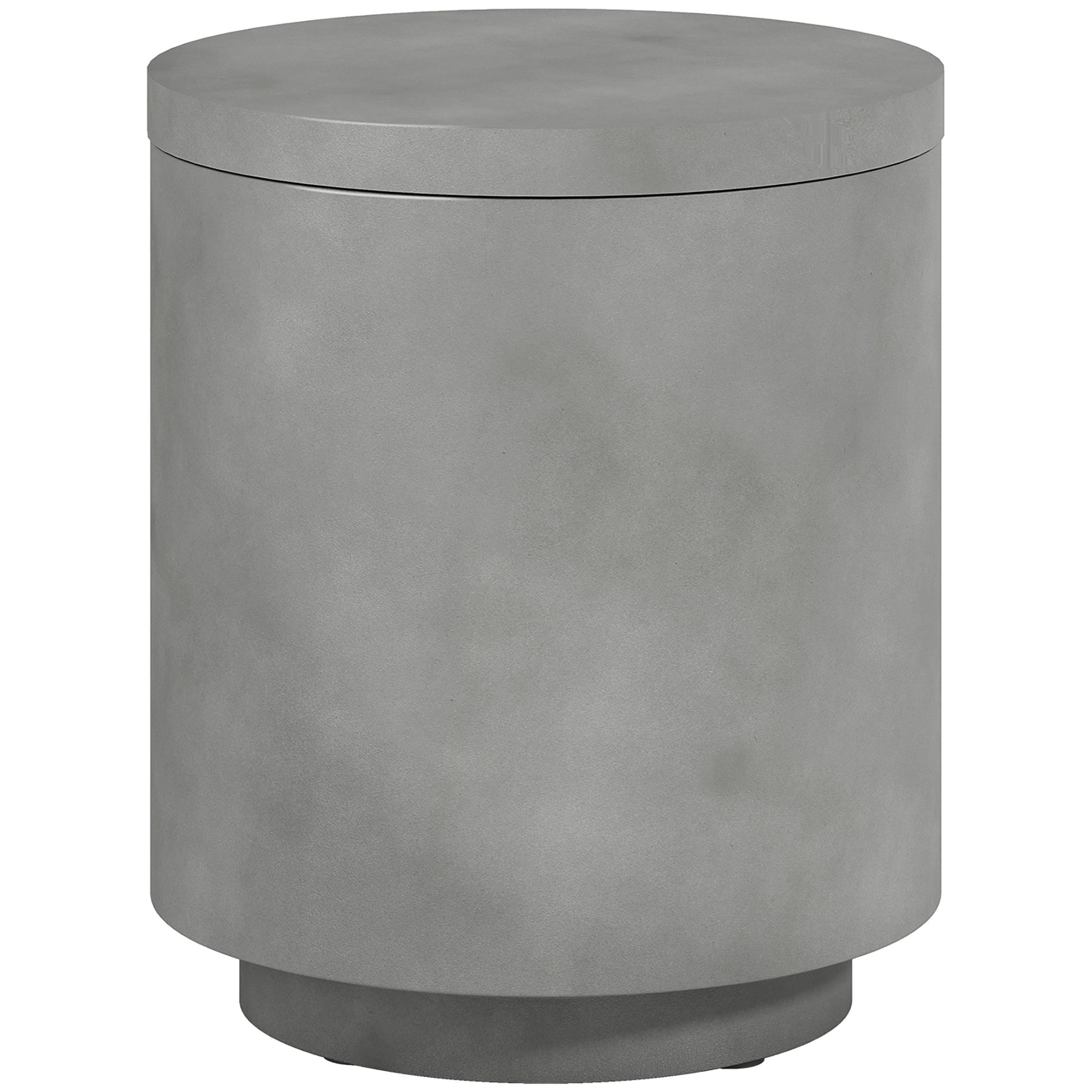 Cool Bar Side Table with Removable Tabletop 10L Drink Cooler, Bistro Table Small Patio Table for Party, Camping, Light Gray