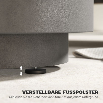 Cool Bar Side Table with Removable Tabletop 10L Drink Cooler, Bistro Table Small Patio Table for Party, Camping, Light Gray