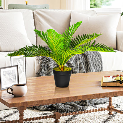Artificial Plant, Fake Plant, Artificial Palm Tree with Pot, Indoor Plant for Living Room, Bedroom, 50 cm, Green