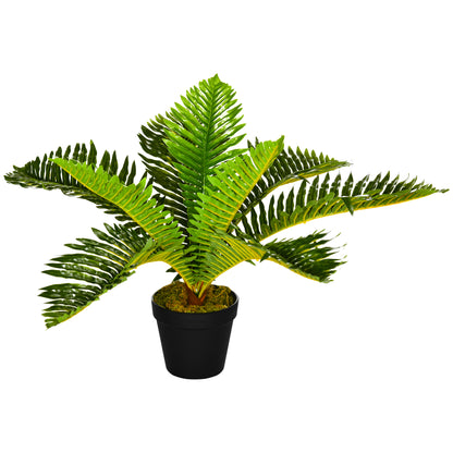 Artificial Plant, Fake Plant, Artificial Palm Tree with Pot, Indoor Plant for Living Room, Bedroom, 50 cm, Green