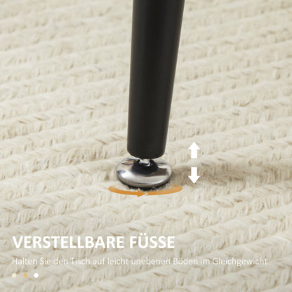 Dining Table Kitchen Table for 4 Persons, Dining Table, Living Room Table with Wood Look, Steel Legs, 140 x 80 x 76 cm, Natural