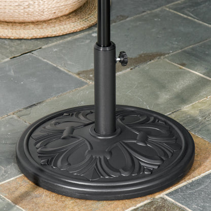 Umbrella Stand 13 kg Umbrella Holder Umbrella Poles with 35 mm/38 mm/48 mm Diameter Umbrella Bracket for Garden, Balcony, Antique Black