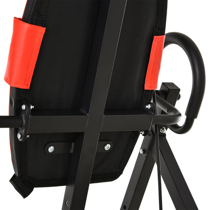Foldable Gravity Inversion Table with Adjustable Safety Belt for Users 130-190cm Back Pain Relief and Exercise Maximum Load 150 kg