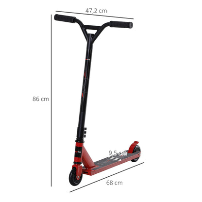 Stunt Scooter with 360° Steering, ABEC 9 Ball Bearings, 100mm Faux Leather Wheels, Aluminium Kick Scooter for Stunts up to 100kg, Trick Scooter Fun Scooter for Kids 14+