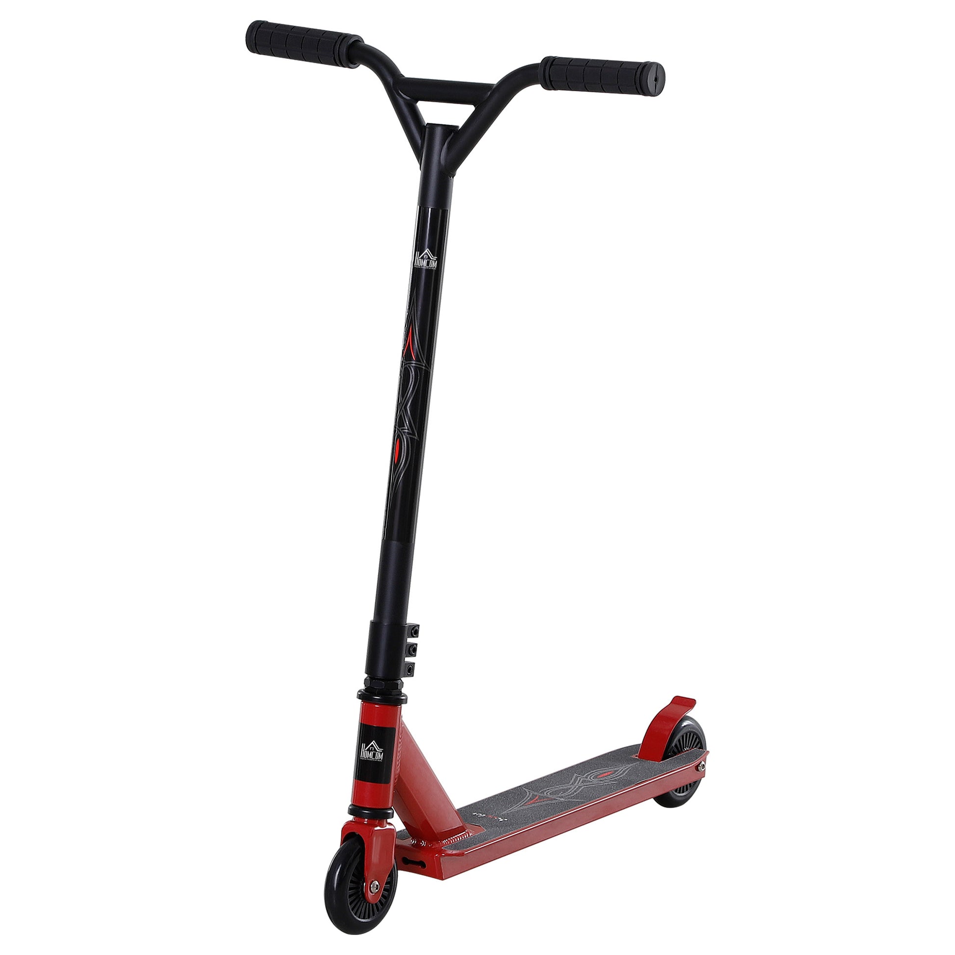 Stunt Scooter with 360° Steering, ABEC 9 Ball Bearings, 100mm Faux Leather Wheels, Aluminium Kick Scooter for Stunts up to 100kg, Trick Scooter Fun Scooter for Kids 14+