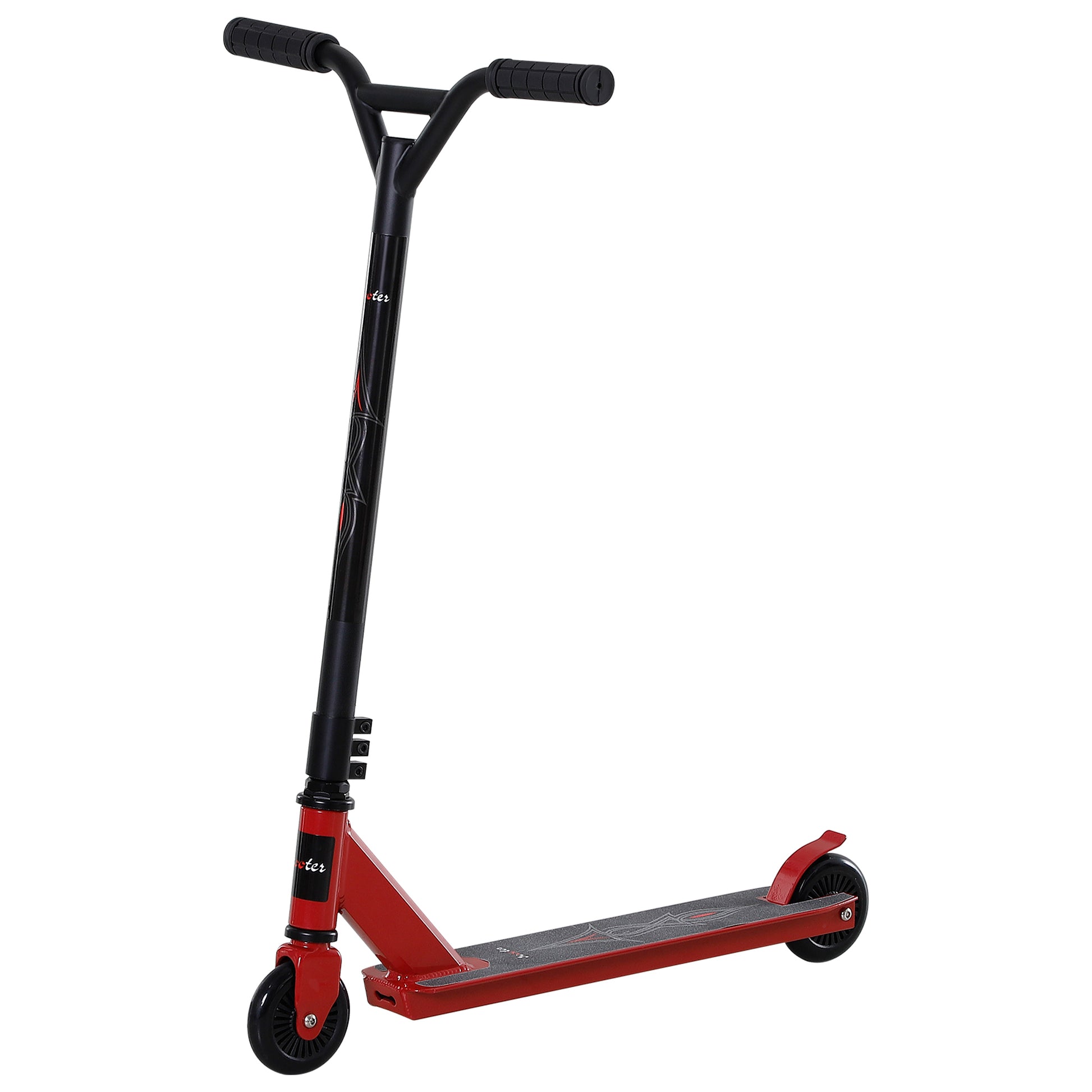 Stunt Scooter with 360° Steering, ABEC 9 Ball Bearings, 100mm Faux Leather Wheels, Aluminium Kick Scooter for Stunts up to 100kg, Trick Scooter Fun Scooter for Kids 14+