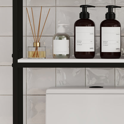 Over Toilet Cabinet Over Toilet Cabinet with 3 Doors 2 Adjustable Shelves and Open Compartment Bathroom Furniture 79.5x23x178 cm Multicolor