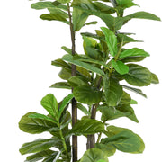 Set of 2 Artificial Plants Fiddle Leaf Fig Ficus Lyrata 180cm Tall with Pot, Large Artificial Tree for Decoration