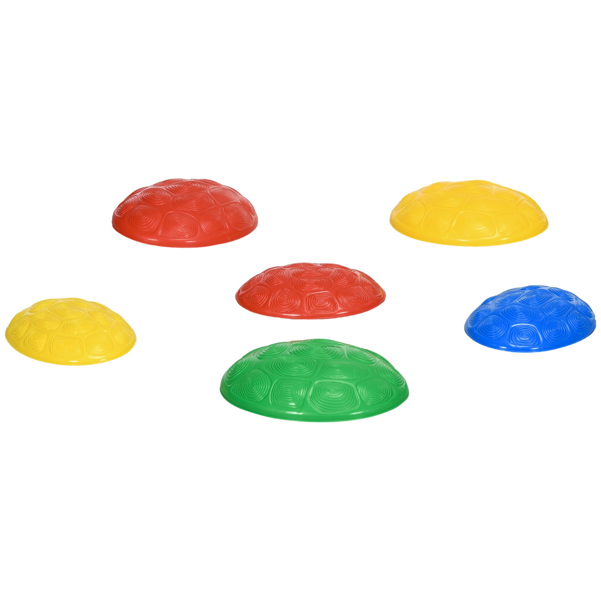 ZONEKIZ Balance Stones for Kids 3-8 Years Set of 6 Stackable Balance Blocks with Non-Slip Base for Balance Training and Coordination Multicolor